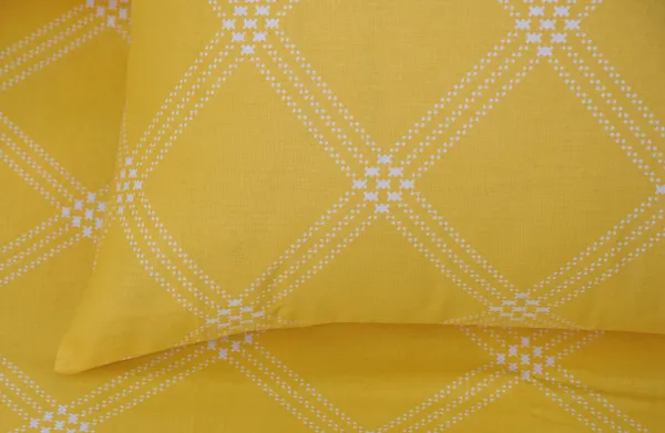 210_TC_Geometric_King_Size_Bedsheet_Cotton_with_2_Pillow_Covers_|_108_x_108_inches_|_Yellow__-_Thread_Count_210