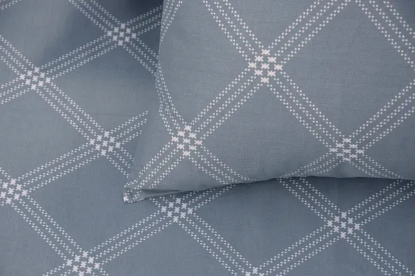 210_TC_Geometric_Cotton_Single_Bedsheet_with_Pillow_Cover_-_Grey__-_Thread_Count_210