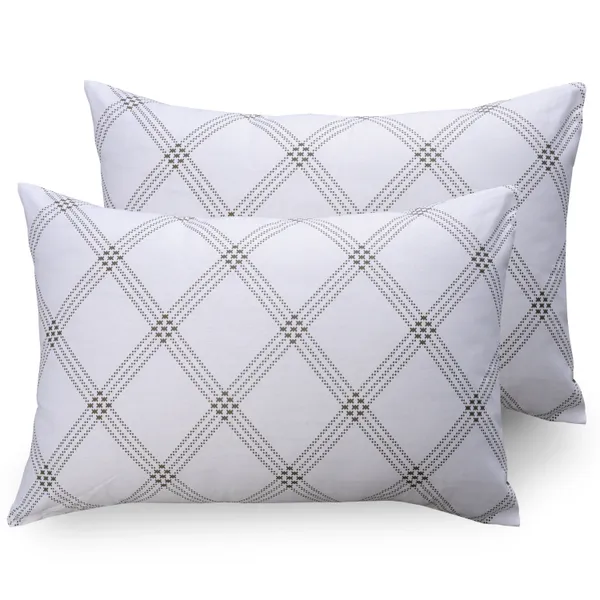 210_TC_Geometric_King_Size_Bedsheet_Cotton_with_2_Pillow_Covers_|_108_x_108_inches_|_White_(Brandon_Beige_Pattern)__-_Thread_Count_210