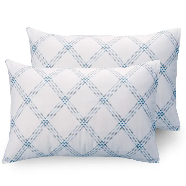 Geometric_Queen_Size_Bedsheet_Cotton_with_2_Pillow_Covers_-_White_(Blue_Pattern)__-_Thread_Count_210