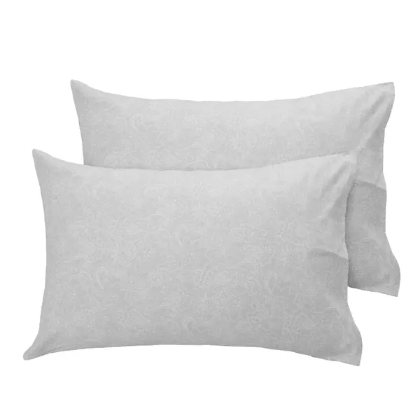 210_TC__King_Size_Bedsheet_Cotton_with_2_Pillow_Covers_|_108_x_108_inches_|_Grey_&_White