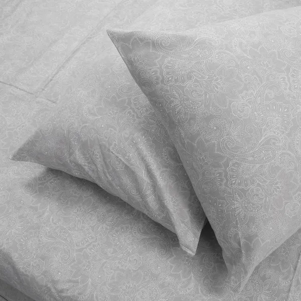 210_TC__King_Size_Bedsheet_Cotton_with_2_Pillow_Covers_|_108_x_108_inches_|_Grey_&_White