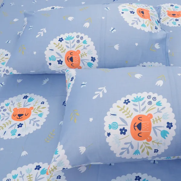210_TC_Kids_Bedsheet_for_Single_Bed_with_1_Pillow_Cover_-_Powder_Blue_&_White