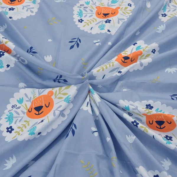 210_TC_Kids_Bedsheet_for_Single_Bed_with_1_Pillow_Cover_-_Powder_Blue_&_White