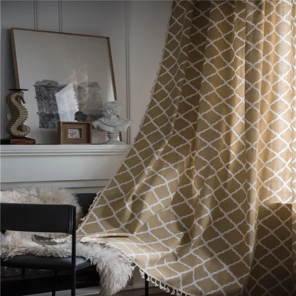 Cotton_Curtains_for_Windows,_6_feet_Long_1_Bohemian_Eyelet_Curtain_(Window_6_x_4_ft,_Quatrefoil_Light_Brown)