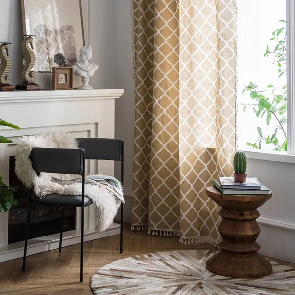 Cotton_Curtains_for_Windows,_6_feet_Long_1_Bohemian_Eyelet_Curtain_(Window_6_x_4_ft,_Quatrefoil_Light_Brown)