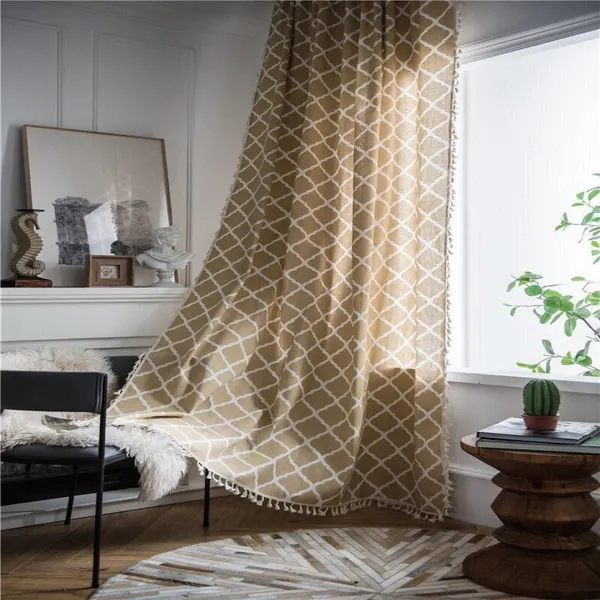 Cotton_Curtains_for_Windows,_6_feet_Long_1_Bohemian_Eyelet_Curtain_(Window_6_x_4_ft,_Quatrefoil_Light_Brown)