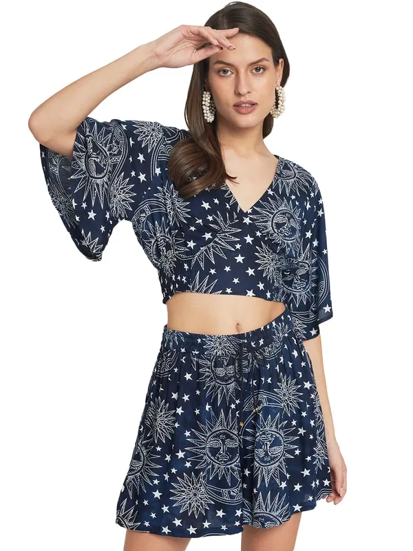 Blue_Styles_Beach_Wear_Co_Ord_Set_Two_Piece_Dress_Top_Short_For_Women