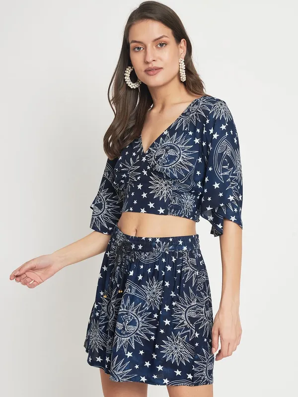 Blue_Styles_Beach_Wear_Co_Ord_Set_Two_Piece_Dress_Top_Short_For_Women
