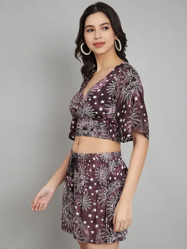 Brown_Styles_Beach_Wear_Co_Ord_Set_Two_Piece_Dress_Top_Short_For_Women