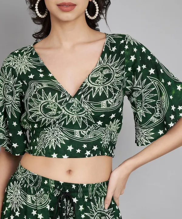 Green_Styles_Beach_Wear_Co_Ord_Set_Two_Piece_Dress_Top_Short_For_Women