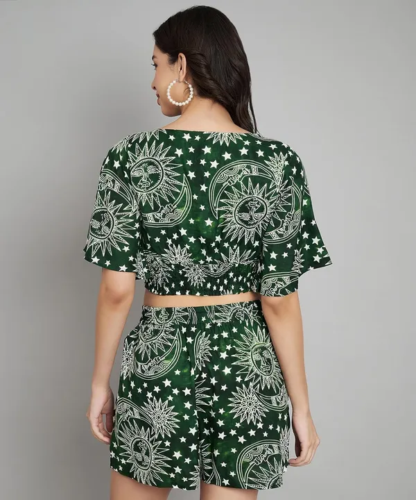 Green_Styles_Beach_Wear_Co_Ord_Set_Two_Piece_Dress_Top_Short_For_Women