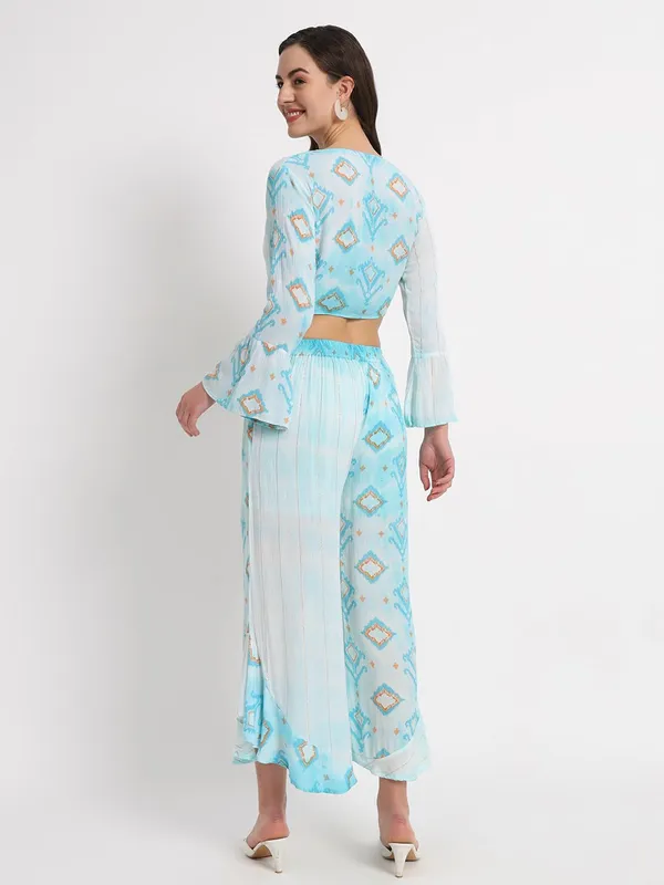 Blue_Women_Printed_Tunic_Kurta_Pajama_Pant_Set