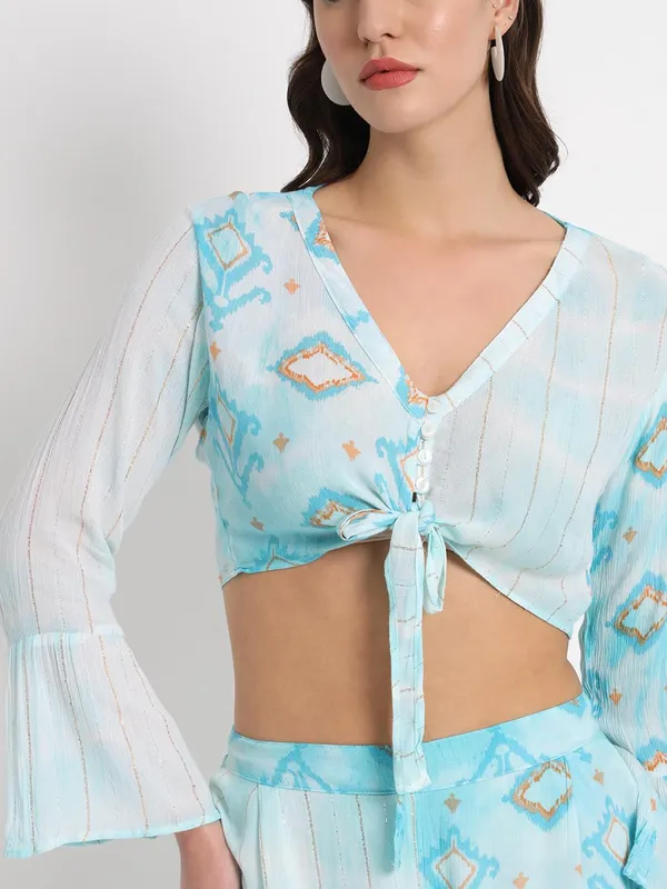 Blue_Women_Printed_Tunic_Kurta_Pajama_Pant_Set
