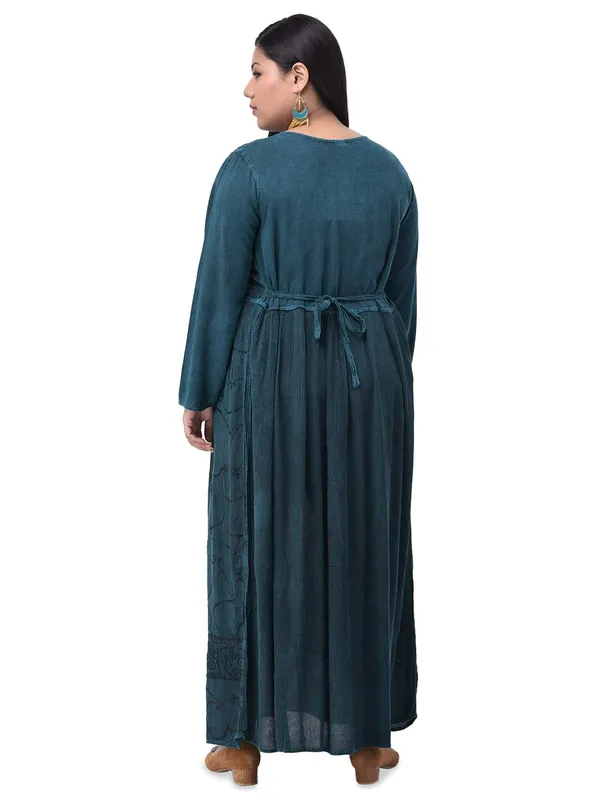 Plus_Size_Blue_Blue_Women_Long_Dress_Floral_Fit_And_Flare_Summer_Casual_Party_Wear_Full_Sleeve