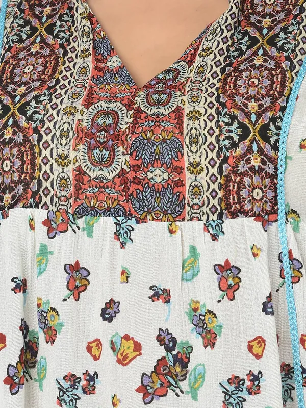 Plus_Size_White_Short_Kurti_Kurta_Casual_Stylish_Longline_Top_For_Women