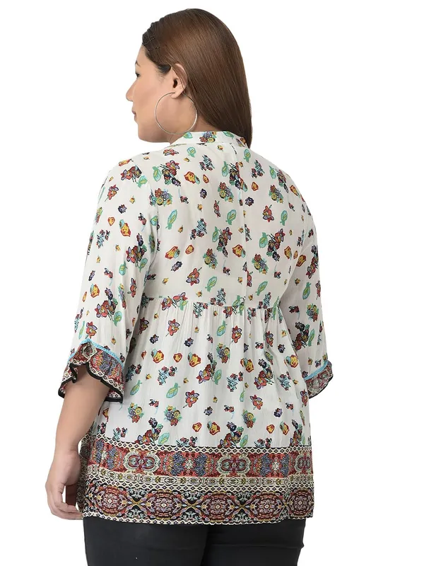 Plus_Size_White_Short_Kurti_Kurta_Casual_Stylish_Longline_Top_For_Women
