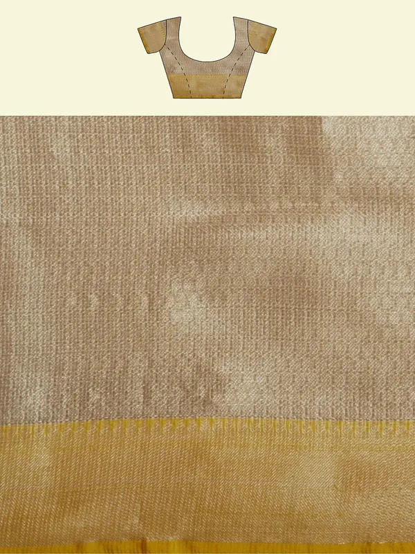 Beige_Cotton_Blend_Banarasi_Sarees_For_Women