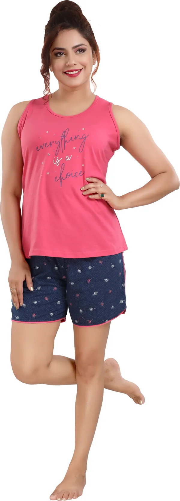 Pink_Cotton_Blend_Printed_Co-Ords_Set_For_Women