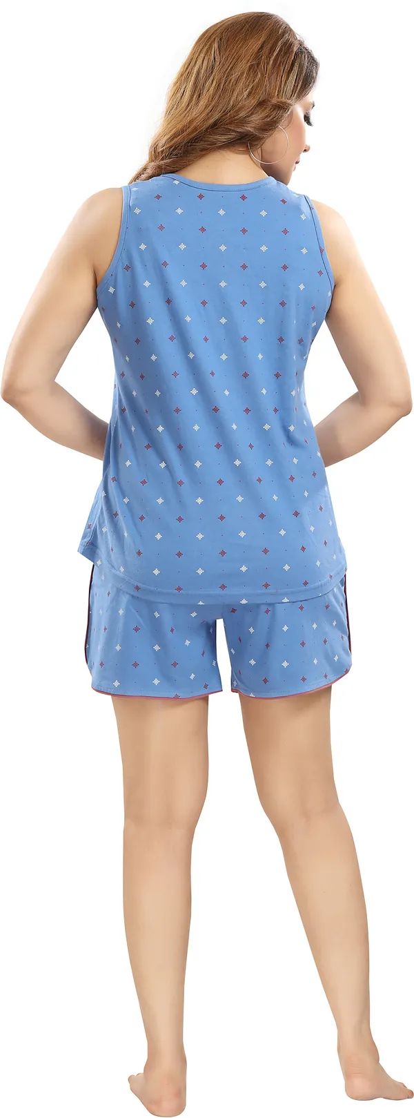 Light_Blue_Cotton_Blend_Printed_Co-Ords_Set_For_Women