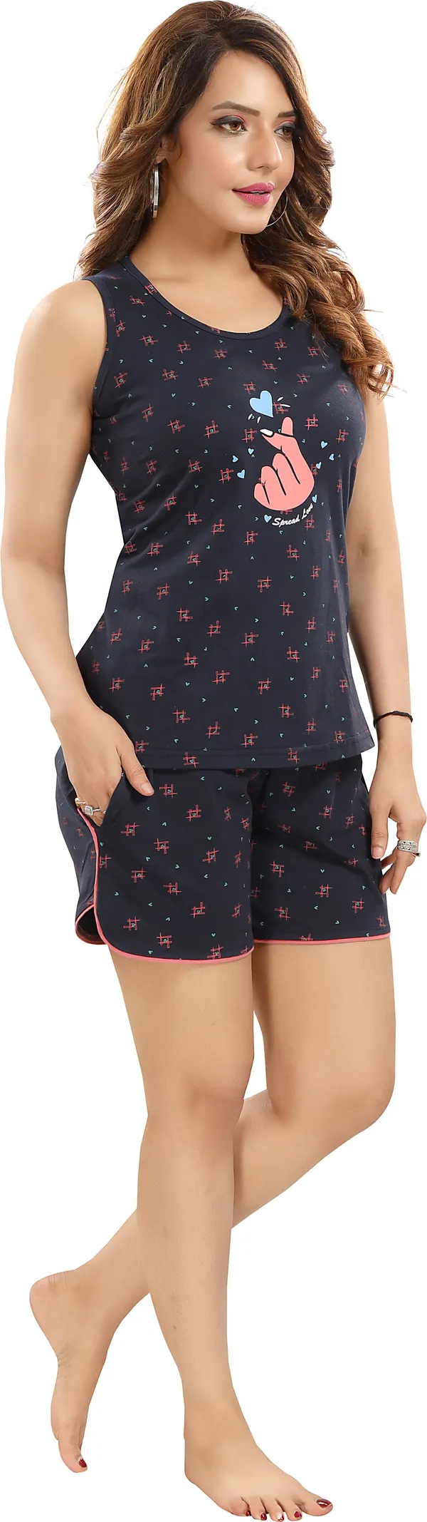 Blue_Cotton_Blend_Printed_Co-Ords_Set_For_Women