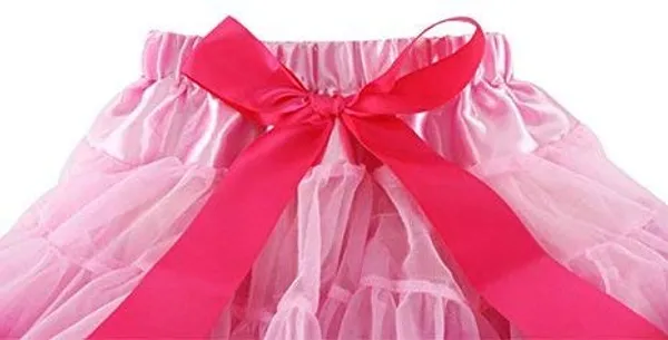 Magenta_Pink_Net_Bow_Detailed_Skirt_For_Girls