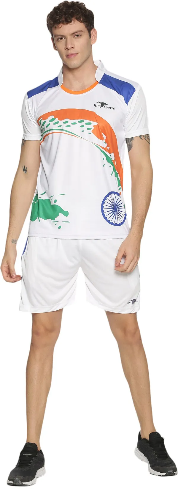HPS_Sports_White_Blue/_Flag_Printed_Football_Kit