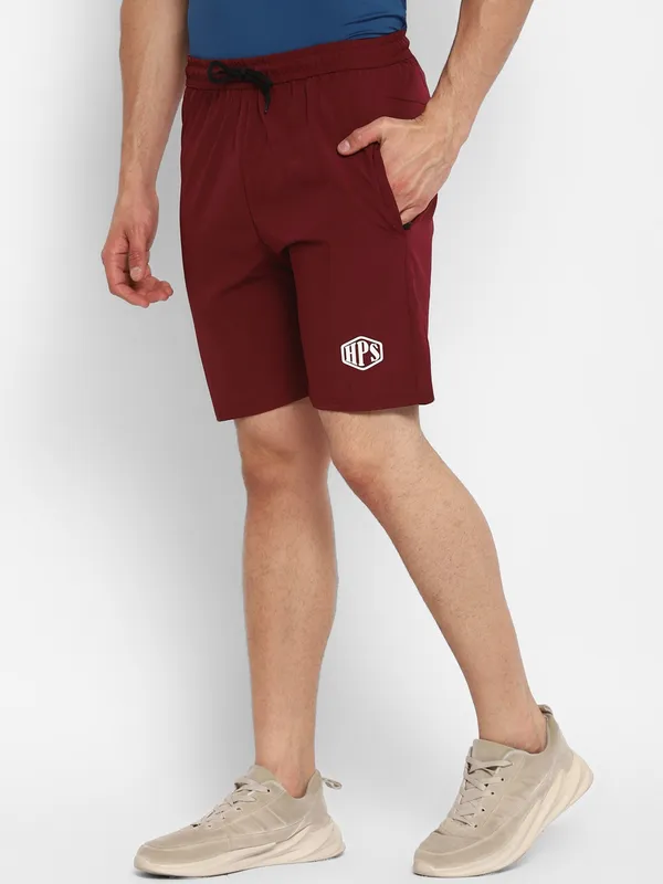 HPS_Sports_Running_Mens_Maroon_Shorts