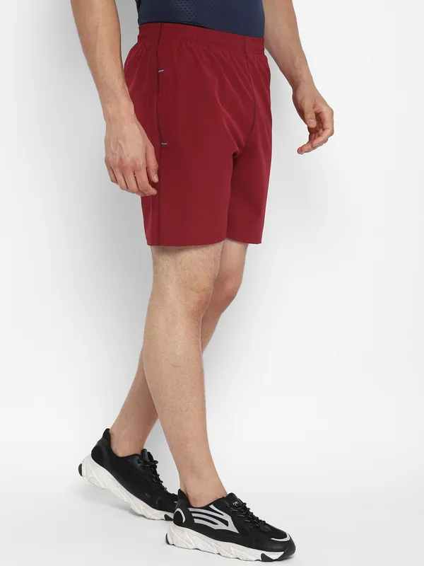 HPS_Sports_Laser_Cut_NS_Lycra_Mens_Red_Shorts