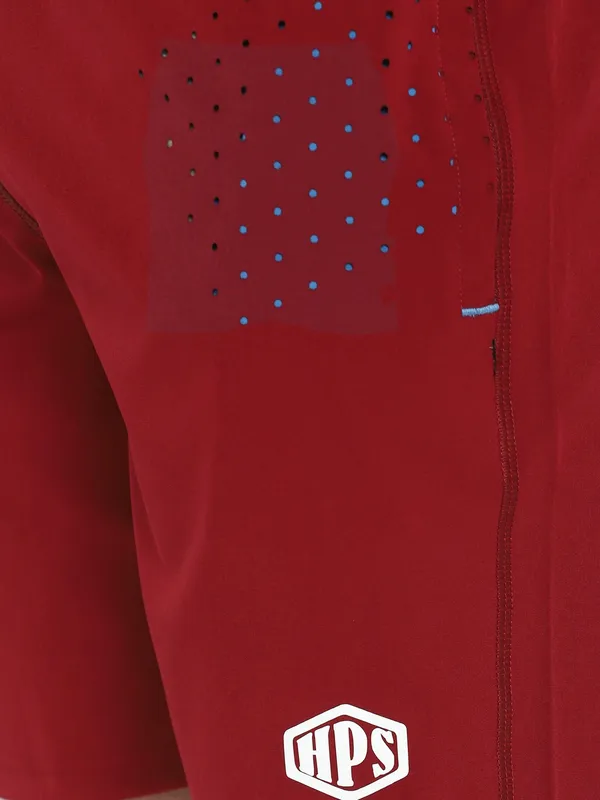 HPS_Sports_Laser_Cut_NS_Lycra_Mens_Red_Shorts
