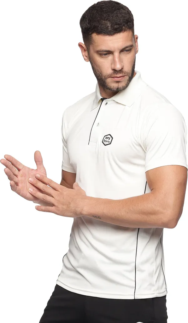 HPS_Sports_Cricket_Collar_Off_White_T-Shirt