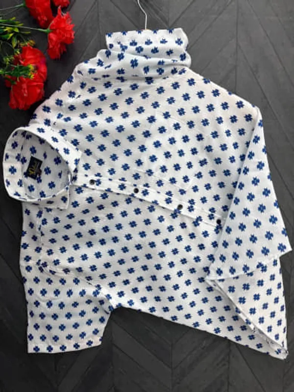 White_Color_Printed_Shirt