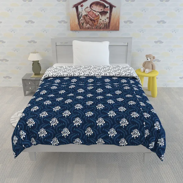 Microfiber_Reversible_Lightweight_Abstract_Baby_Blanket_For_Kids/Toddler_-_Navy_Blue_and_White_(HRGI3001)