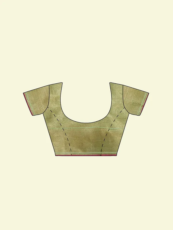Green_Cotton_Blend_Banarasi_Sarees_For_Women