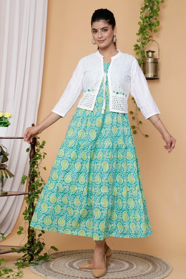 Maternity_Wear__Jaipuri_Keri_Print_Sea_Green_Anarkali_Anarkali_Kurta/Gown_With_Schiffli_Jacket