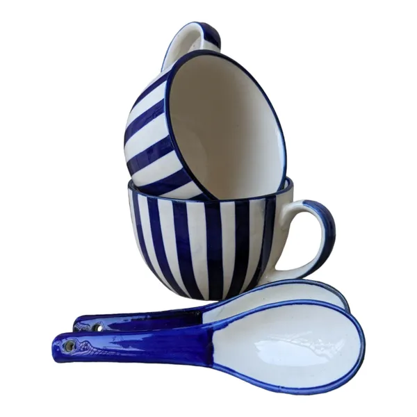 Handcrafted_Ceramic_Soup_Bowls_with_Spoons_-_450_ML_Capacity,_Blue_and_White_Striped_Design