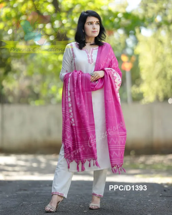 Off_White_Cotton_Embroided_Kurta_and_Pant_with_Silk_Dupatta_Set_.