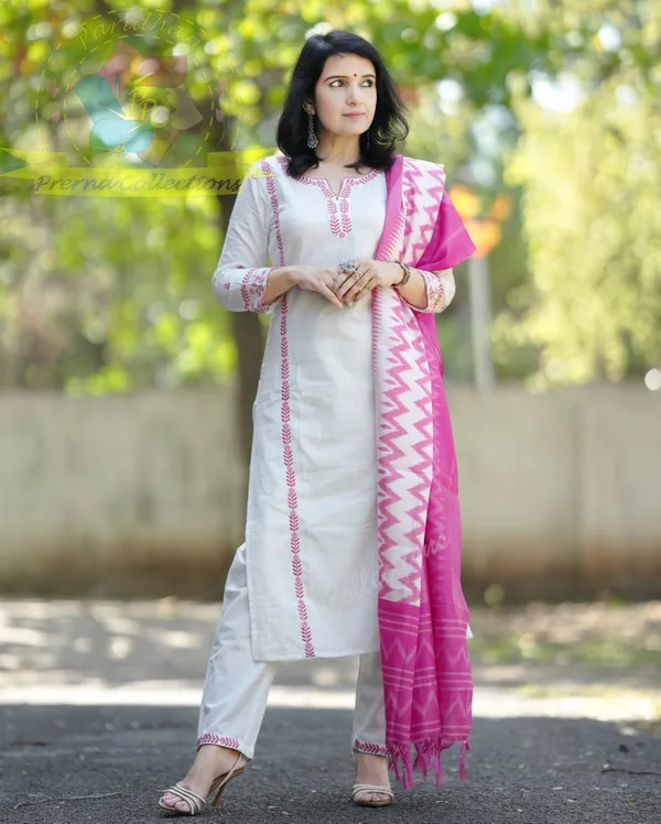 Off_White_Cotton_Embroided_Kurta_and_Pant_with_Silk_Dupatta_Set_.