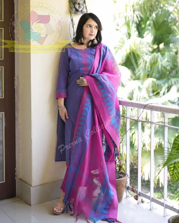 Purple_South_Cotton_Kurta_and_Pant_with_Dupatta_Set_.