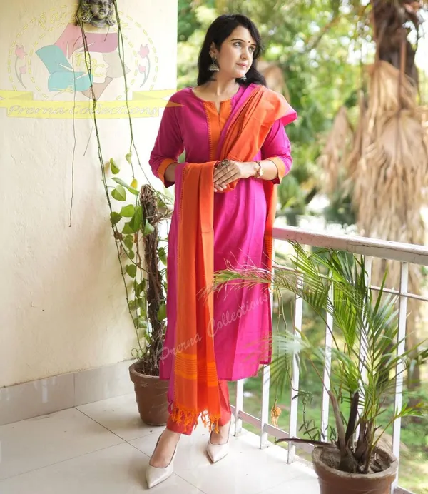 Multicolor_South_Cotton_Kurta_and_Pant_with_Dupatta_Set_.