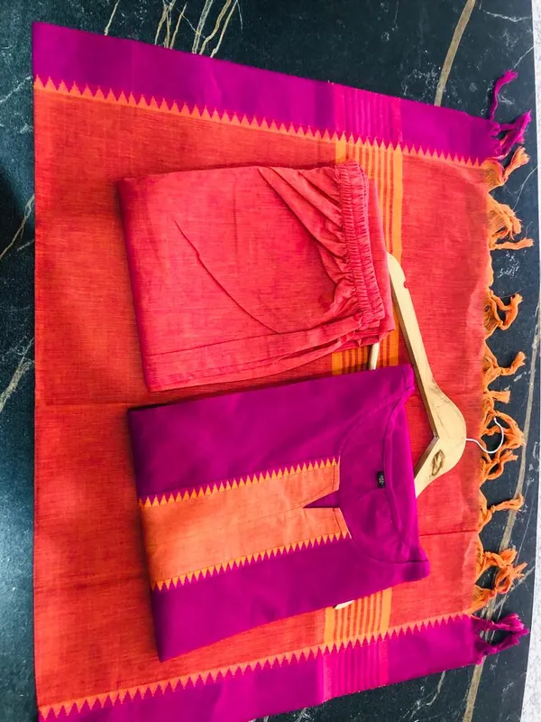 Multicolor_South_Cotton_Kurta_and_Pant_with_Dupatta_Set_.