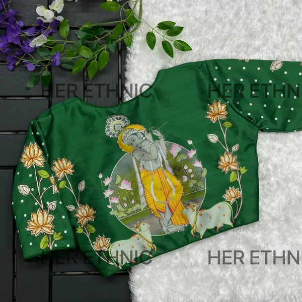 Green_Handmade_Work_Boutique_Style_Blouse