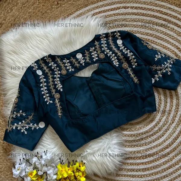 Navy_Blue__Handmade_Work_Boutique_Style_Blouse