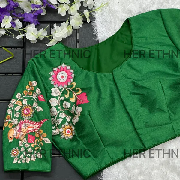 Green_Handmade_Work_Boutique_Style_Blouse