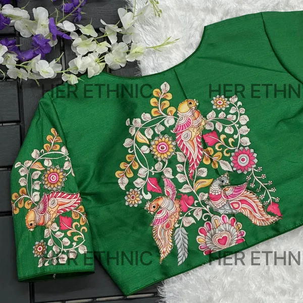 Green_Handmade_Work_Boutique_Style_Blouse