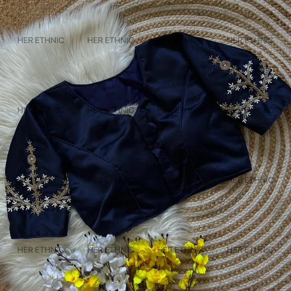 Navy_Blue__Handmade_Work_Boutique_Style_Blouse