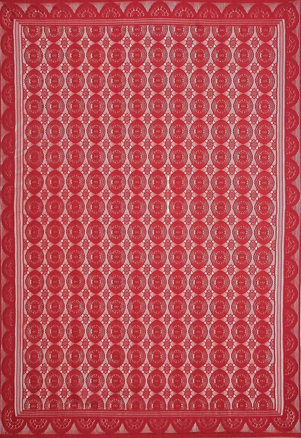 PVC_Designer_6_Seater_Dining_Table_Cover_for_Kitchen_Tabletop_Linen_Decor_60_x_90_Inch_(Color_-_Red)