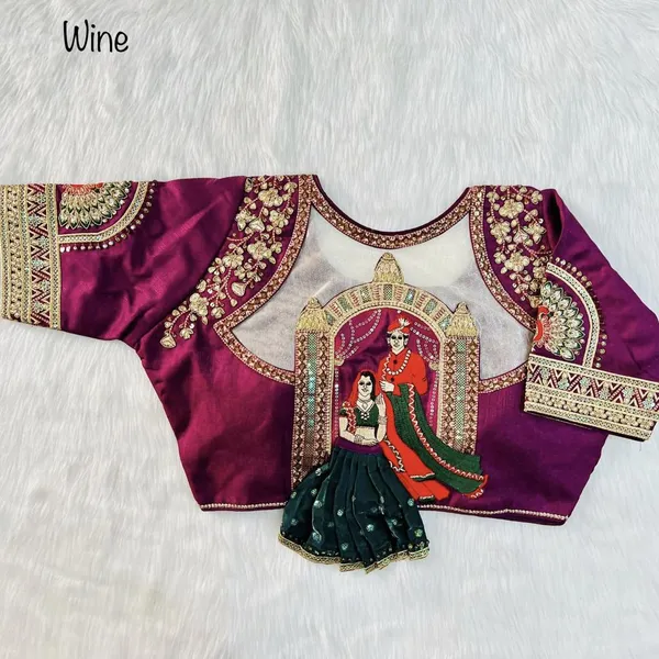 Wine_Heavy_Embroidery_Bridal_Work_Blouse