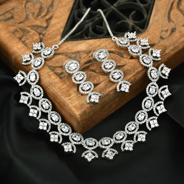 SHILLYN Zircon Necklace Set with Chain for Women Price in India Buy SHILLYN Zircon Necklace Set with Chain for Women online at undefined