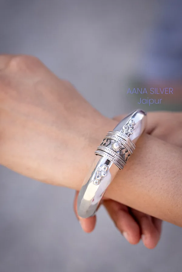 925_Pure_Sterling_Silver_|_Aabharan_Fine_Kada_|_Well_Stamped_&_Hallmarked